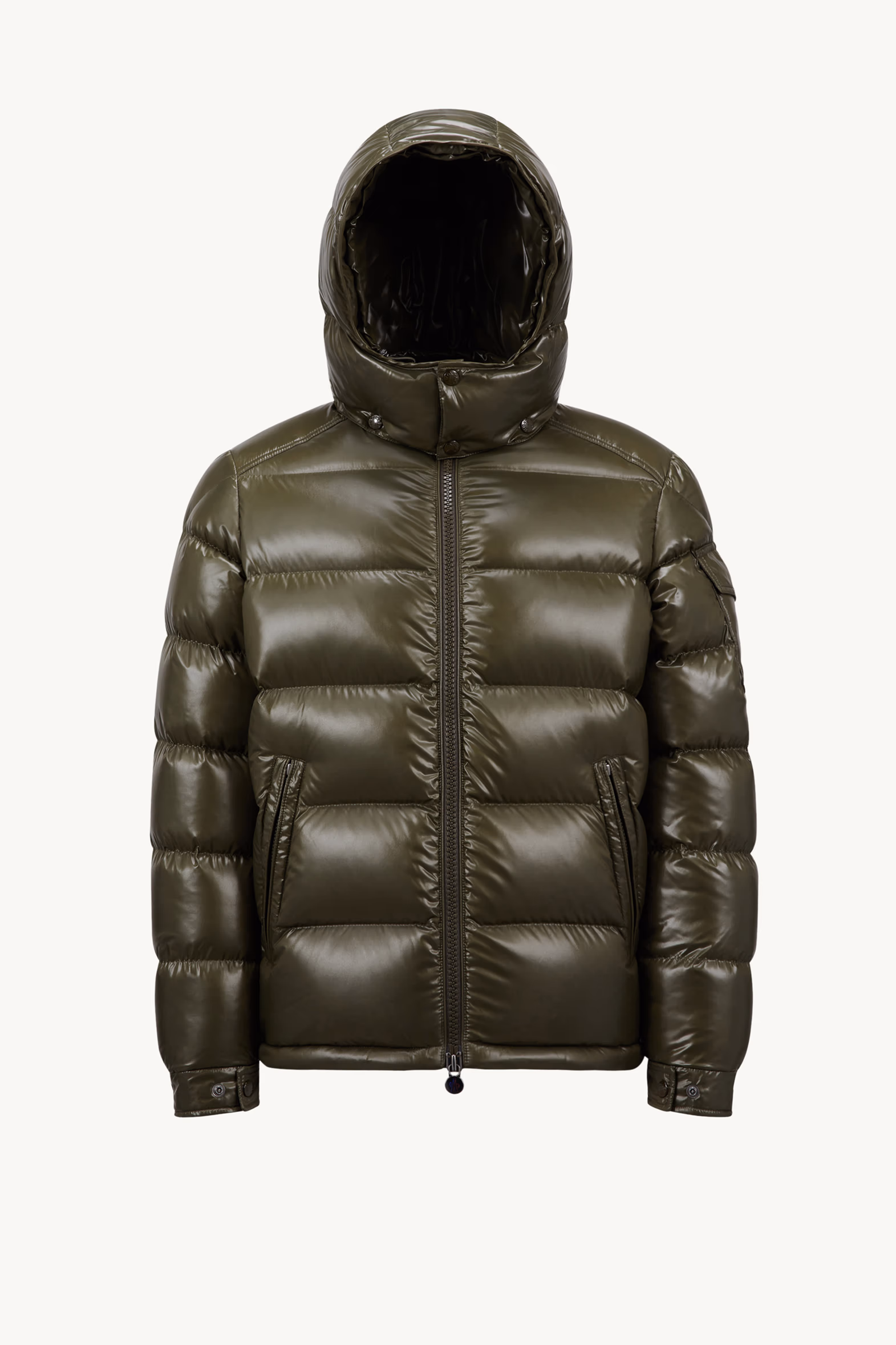 Doudoune courte à capuche Moncler Maya Hommes Vert Olive Moncler 2